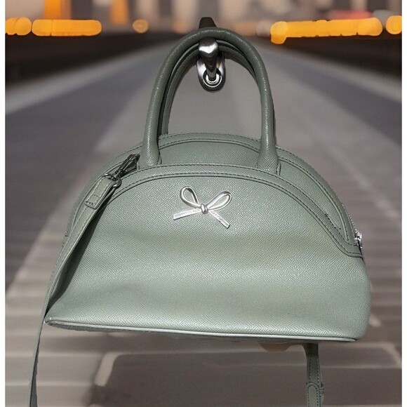 Betsey Johnson Handbags - Xoholly Dome Betsey Satchel Sage Green Bow Coquette Preppy Crossbody